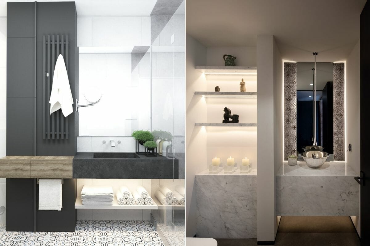 monochrome bathroom trends for the basin