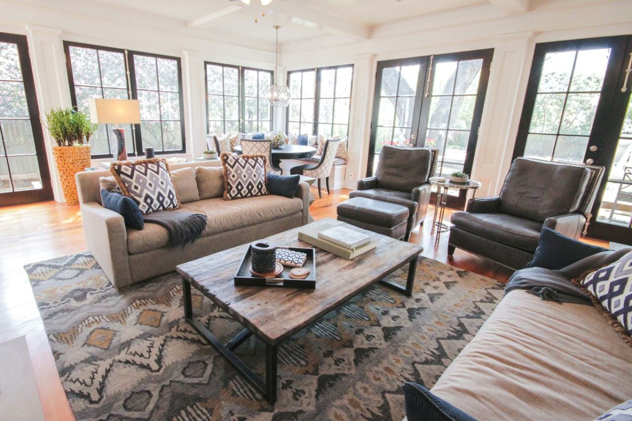 Contemporary living room by one of the top San Antonio interior designers Liz light design