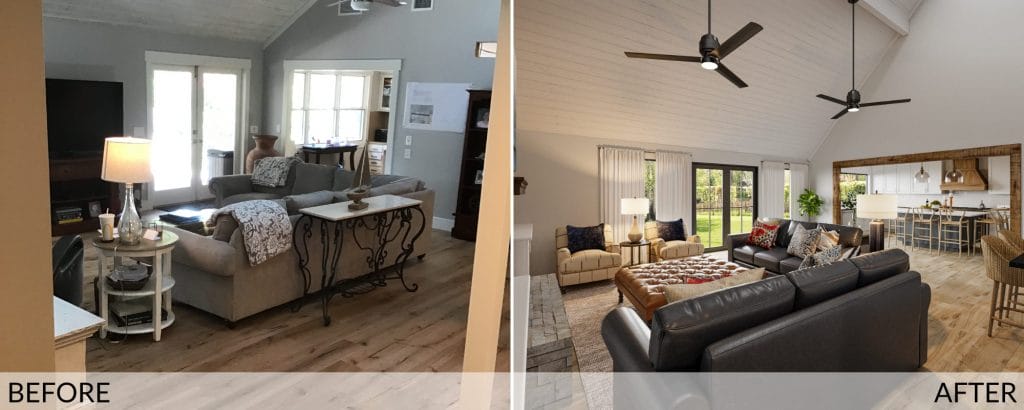 Living room before and after design by Decorilla