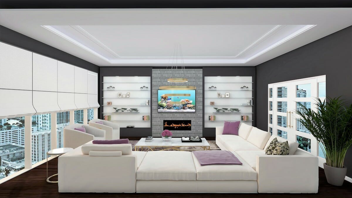 Living room design by one of the top interior decorator San Antonio, Rowanna Loveless