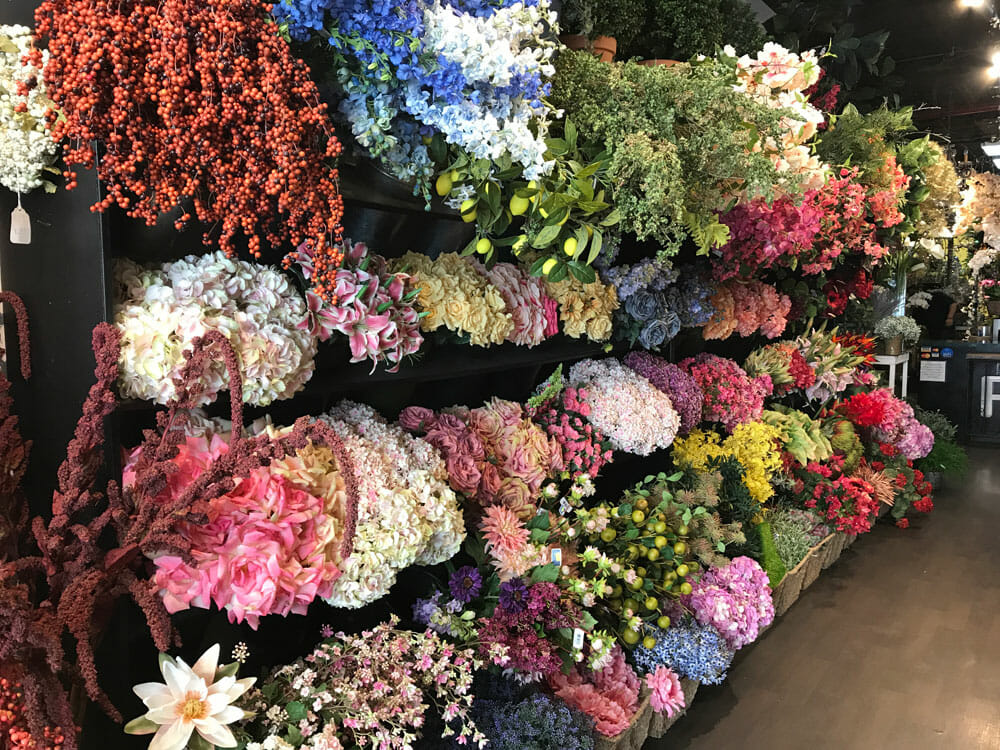 NYC flower market display