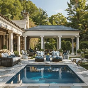 Poolside decor ideas by Decorilla