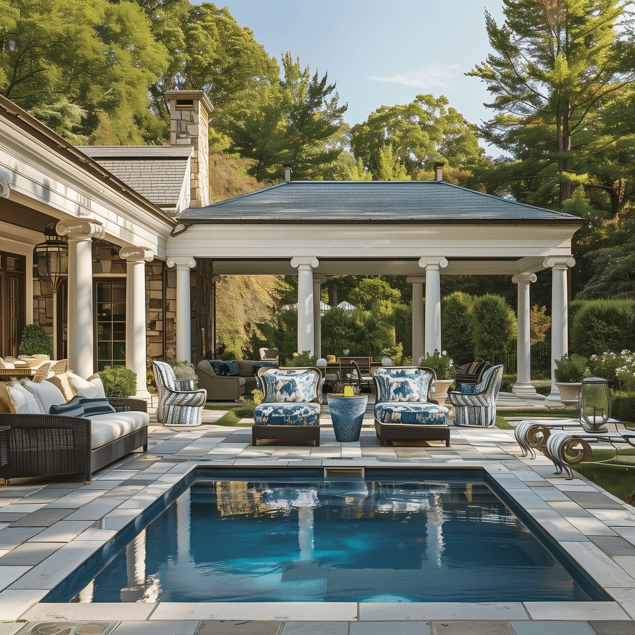 Poolside decor ideas by Decorilla