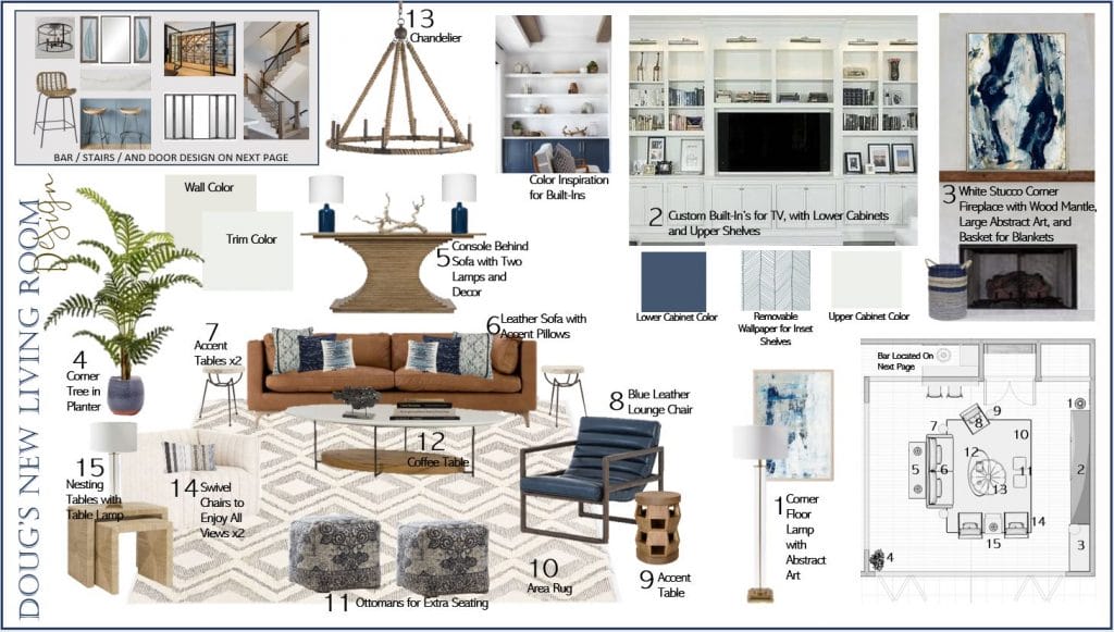 Preliminary proposal by Decorilla designer, Berkeley H.
