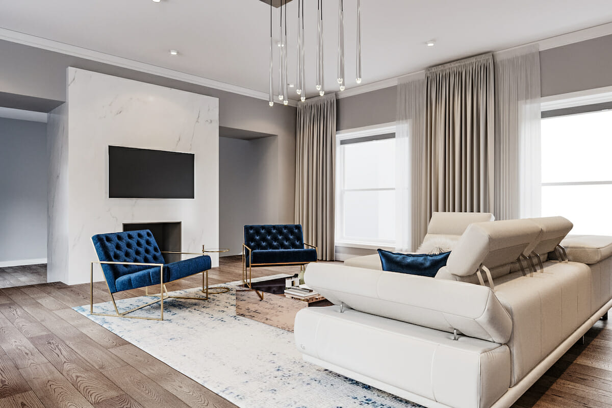 contemporary home interior end result living room
