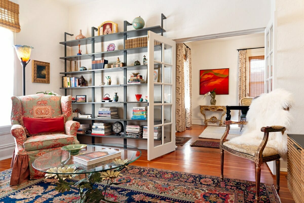 eclectic living room by interior designer salt lake city utah Julie Assenberg
