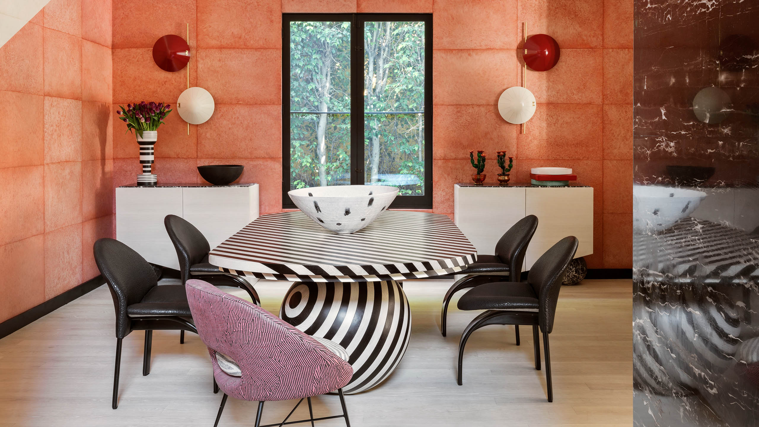 kelly wearstler instagram funky dining room