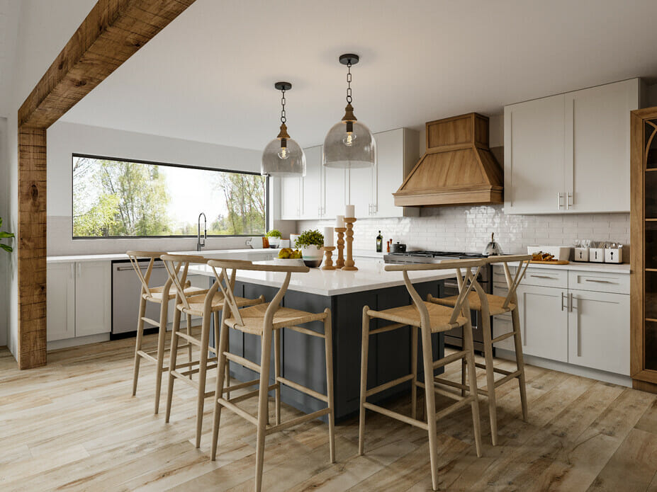 modern farmhouse kitchen decor with natural elements