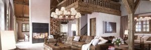 Classy Rustic home interior with exposed beams