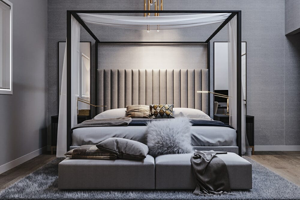 Contemporary chic hotel room by one of the top hotel interior designers - Mladen