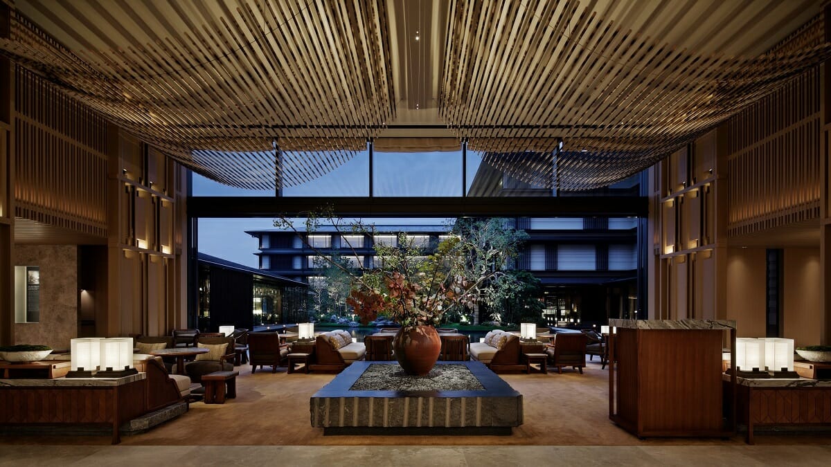 Hotel lobby interior design - Kyoto