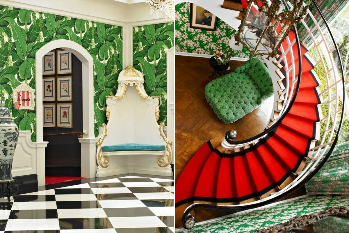 Maximalist boutique hotel interior design - The Greenbier
