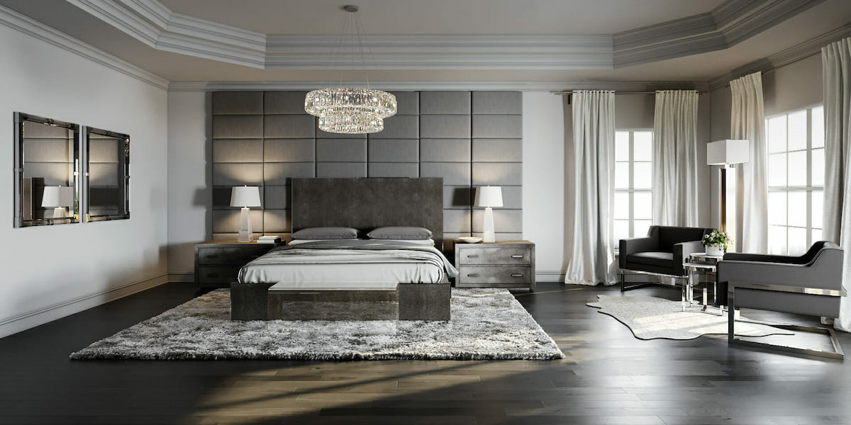 Modern glam bedroom