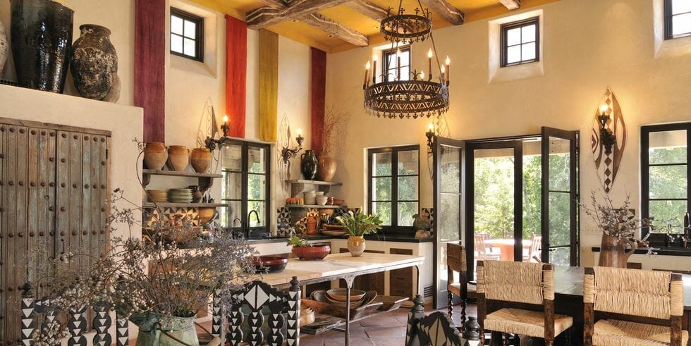 Rustic and gorgeous bohemian decor for kitchen