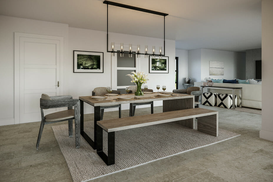 Rustic contemporary house dining room