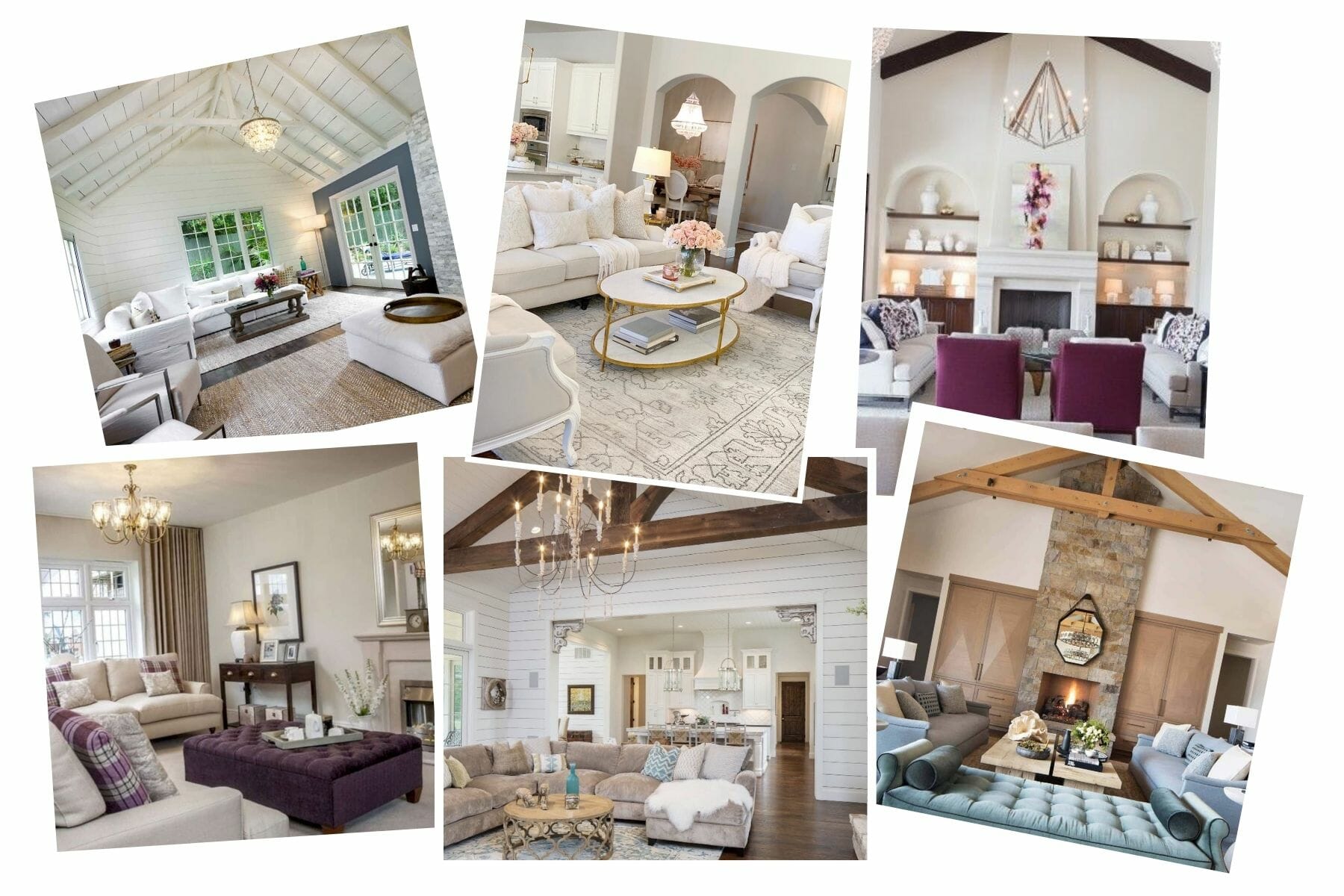 Rustic glam living room moodboard