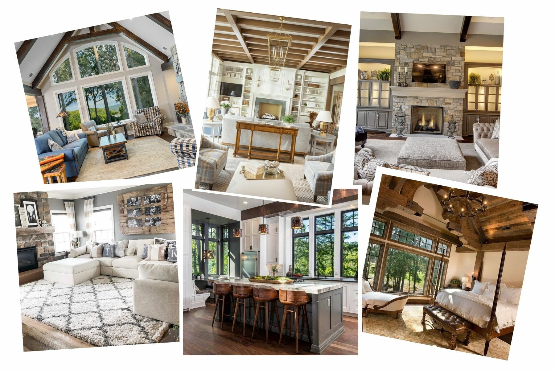 Rustic home interior moodboard