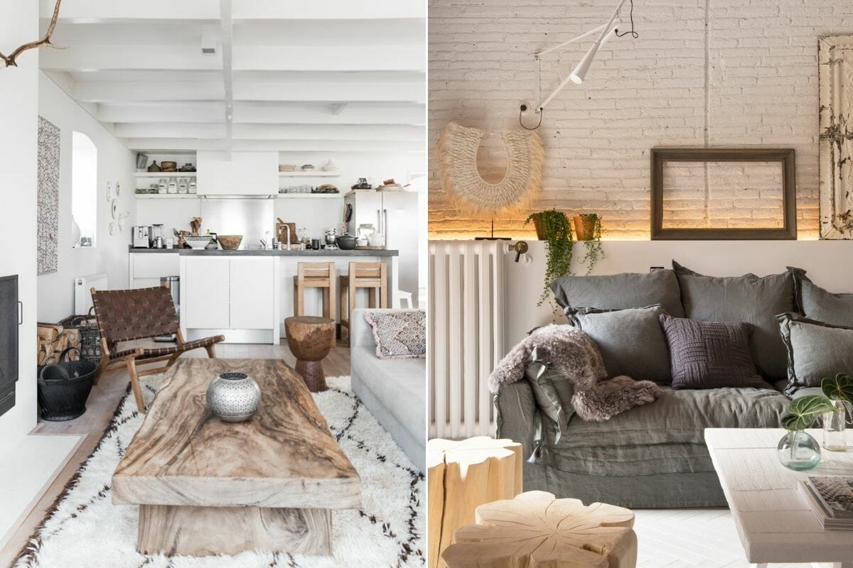 Scandinavisch rustiek interieur