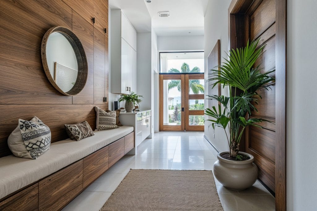 Streamlined contemporary hallway decor ideas by Decorilla