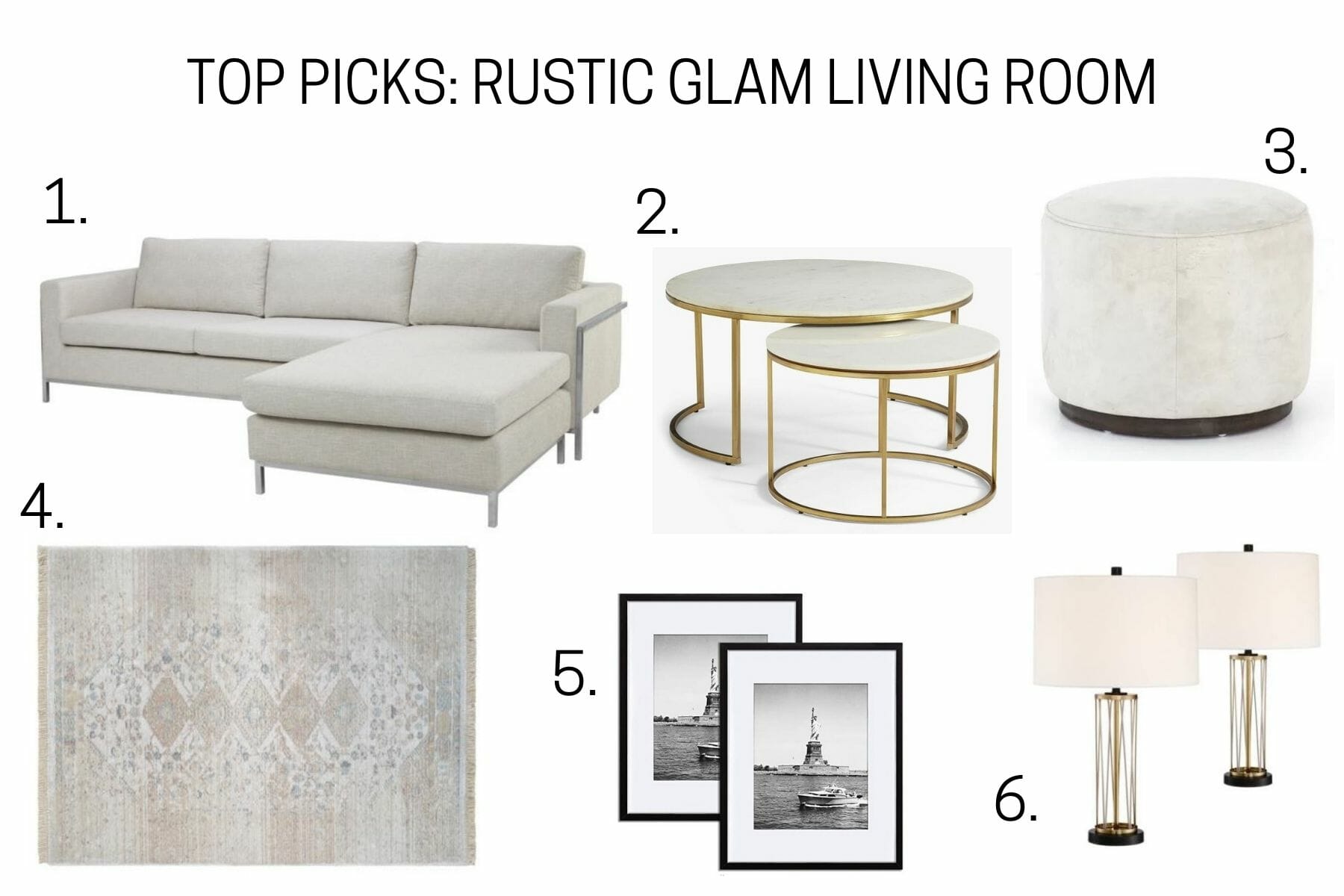 Top picks for rustic glam living room decor