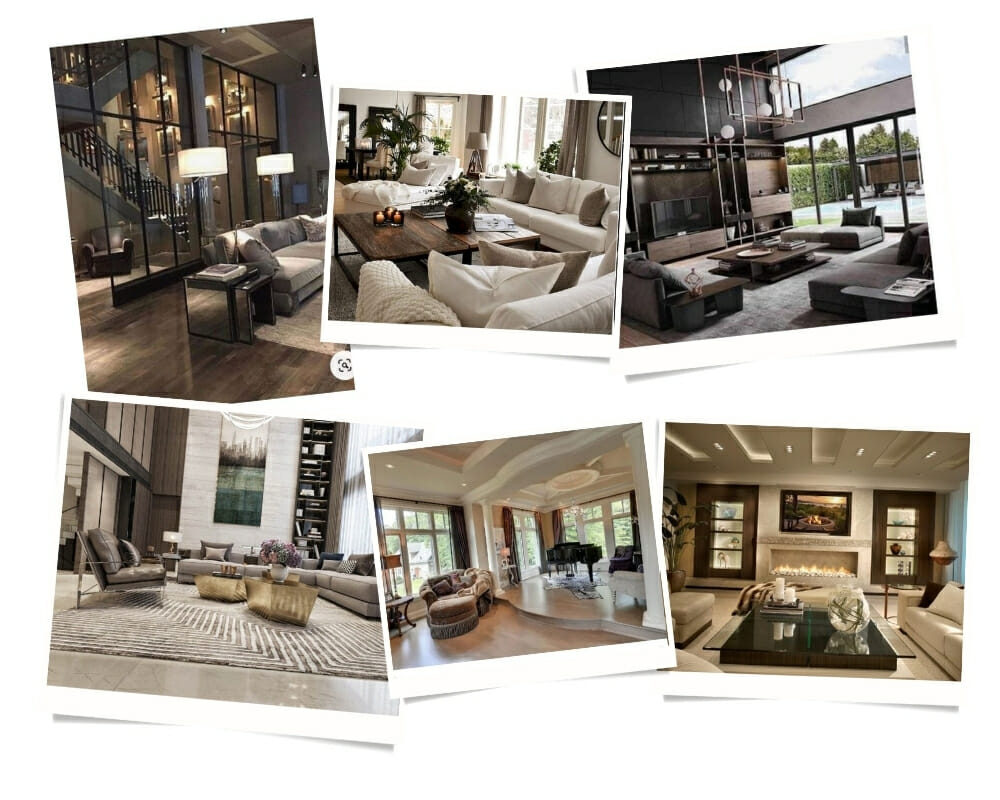 Vaulted ceiling Contemporary House Interior moodboard