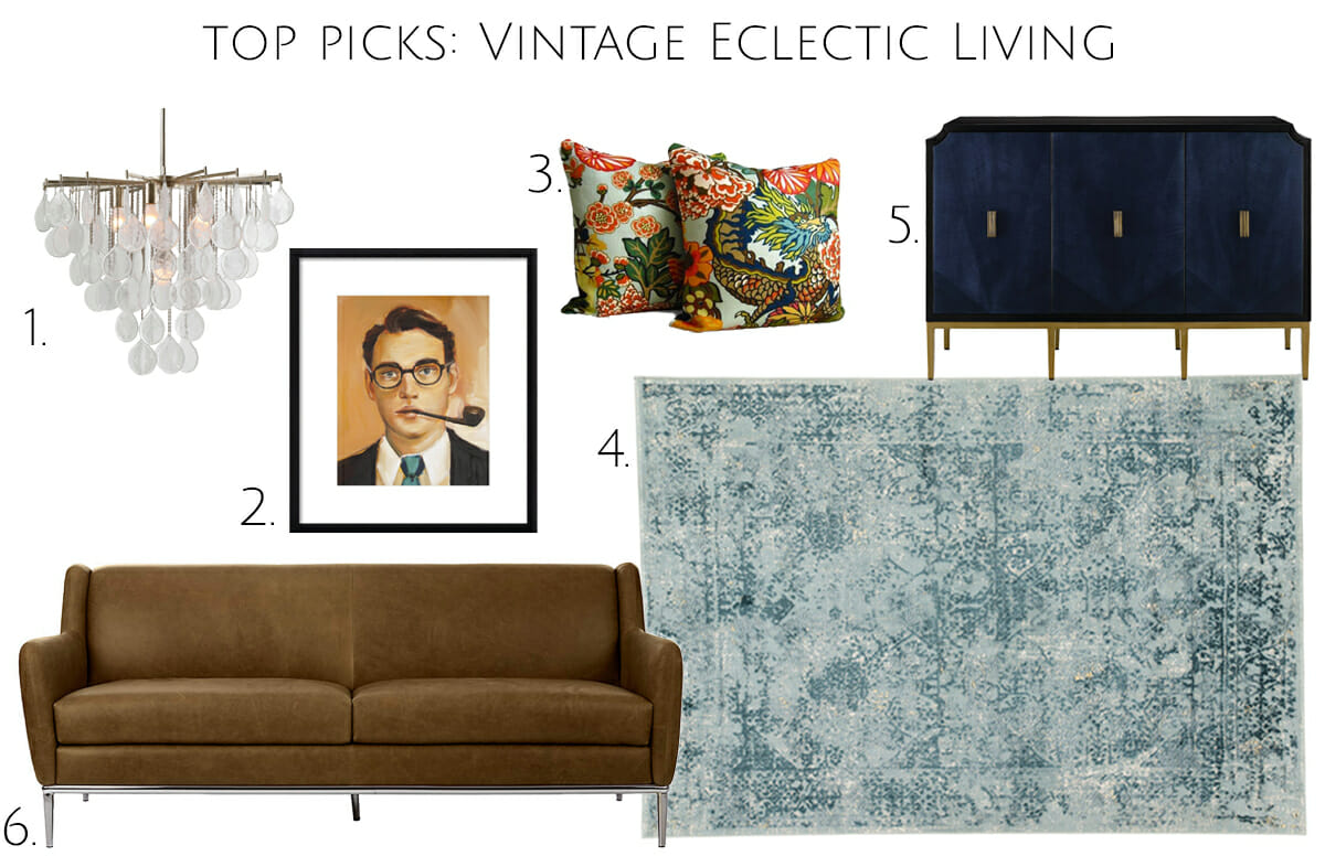 Vintage eclectic living room furniture and decor top picks