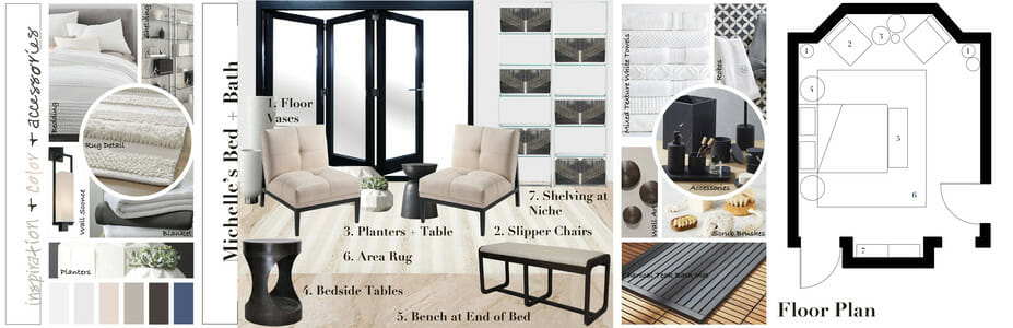 rustic contemporary house mood board with decor