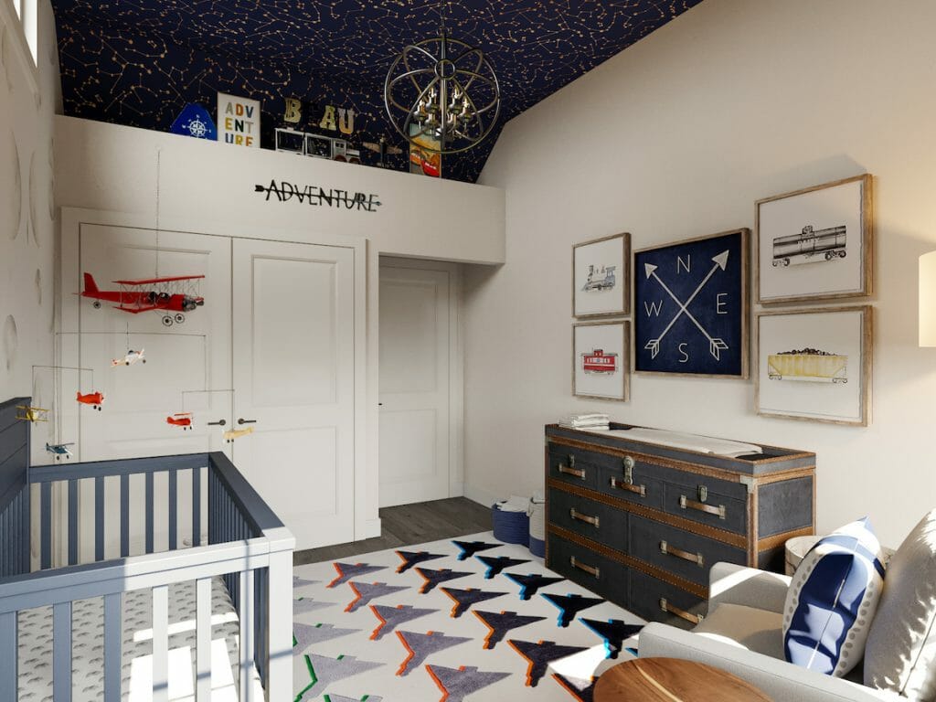 Before & After: Airplane Nursery Interior Design - Decorilla