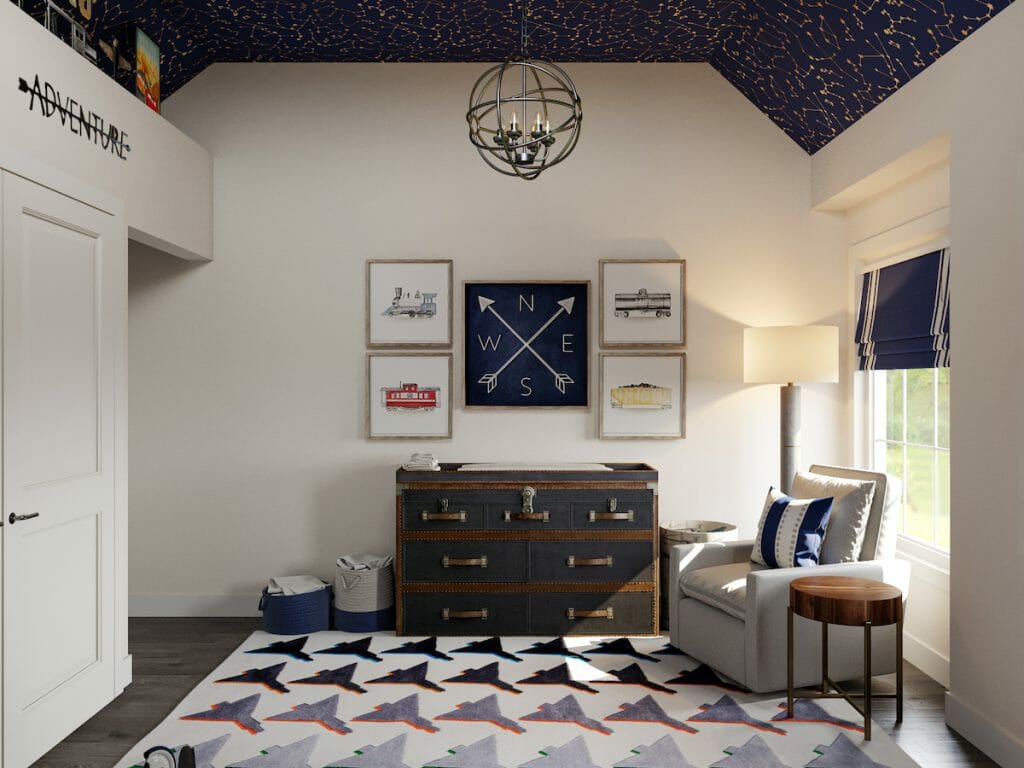 Before & After: Airplane Nursery Interior Design - Decorilla
