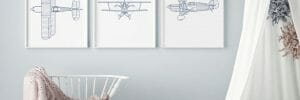 Airplane theme nursery design