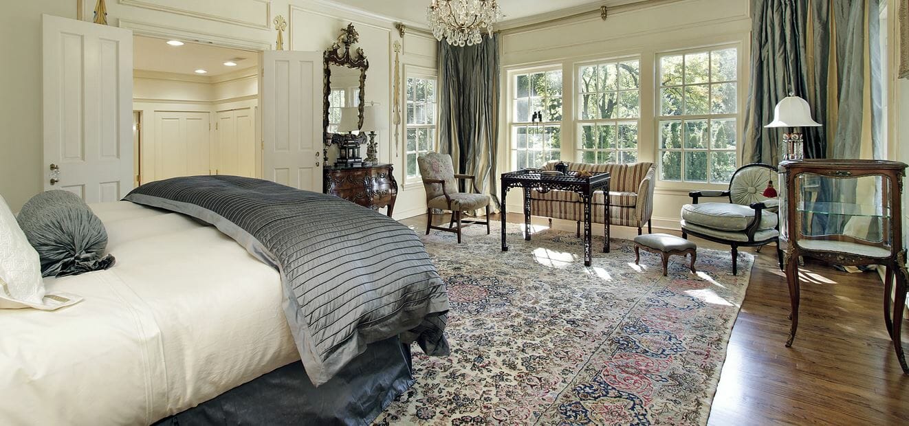Beautiful bedroom by one of the top interior designers, Sandie Trowbridge