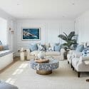 Coastal interior design sunroom