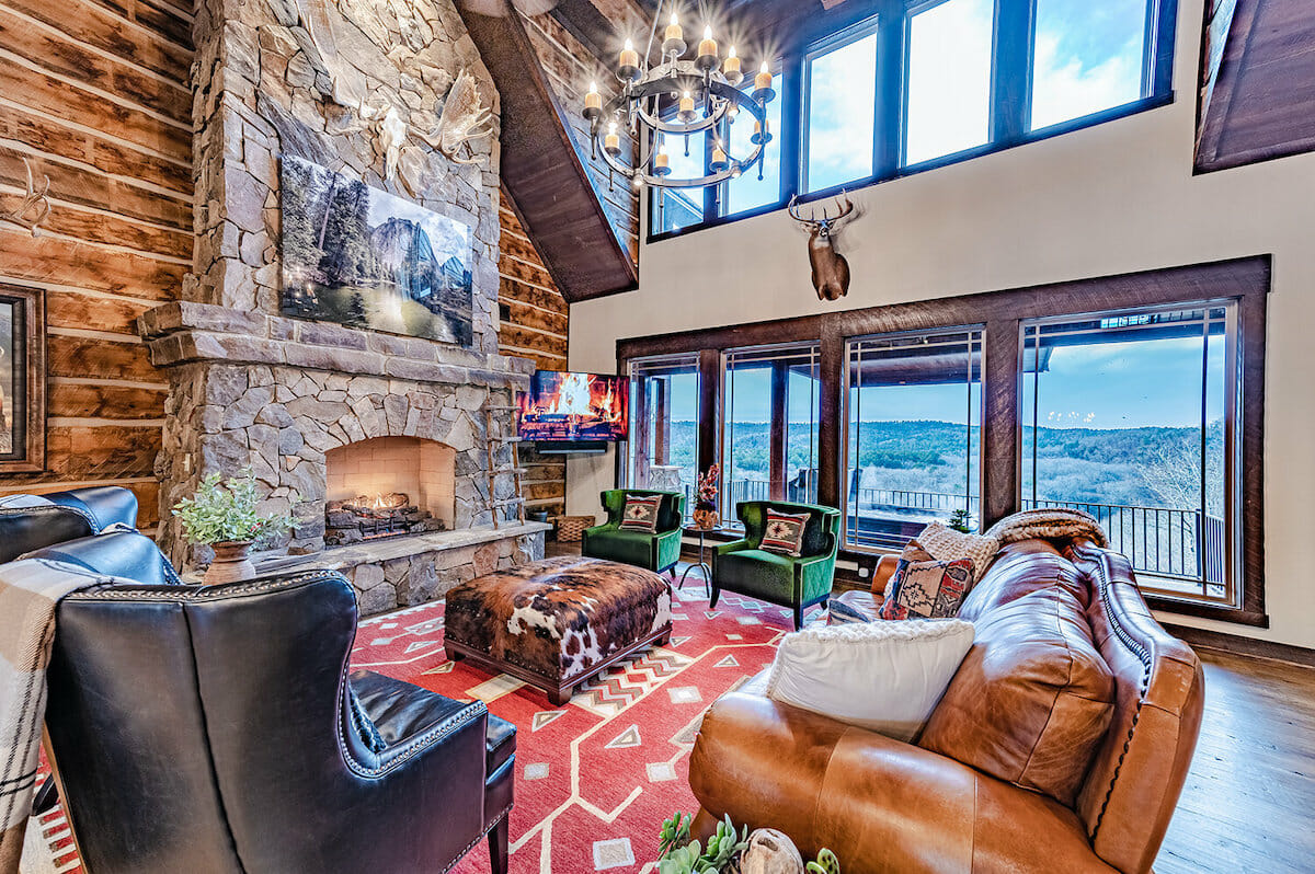 Country-style living room by one of the top Oklahoma city interior designers, Brett Mcpherson