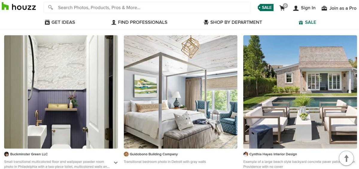 Houzz - best interior design sites