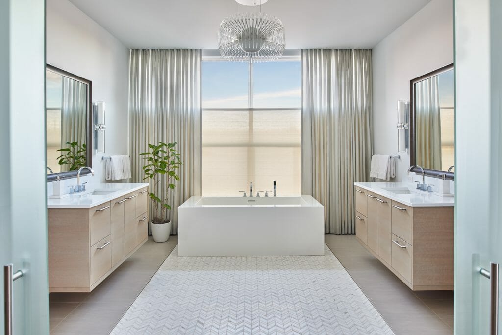 Luxury bathroom by top colorado sprigns interior designer jean adams