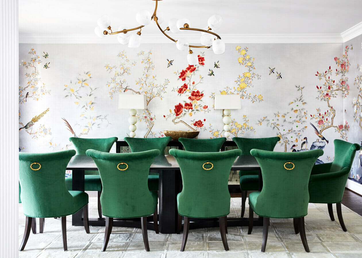 Stylish dining room decor by interior decorator Oklahoma, Jennifer Welch