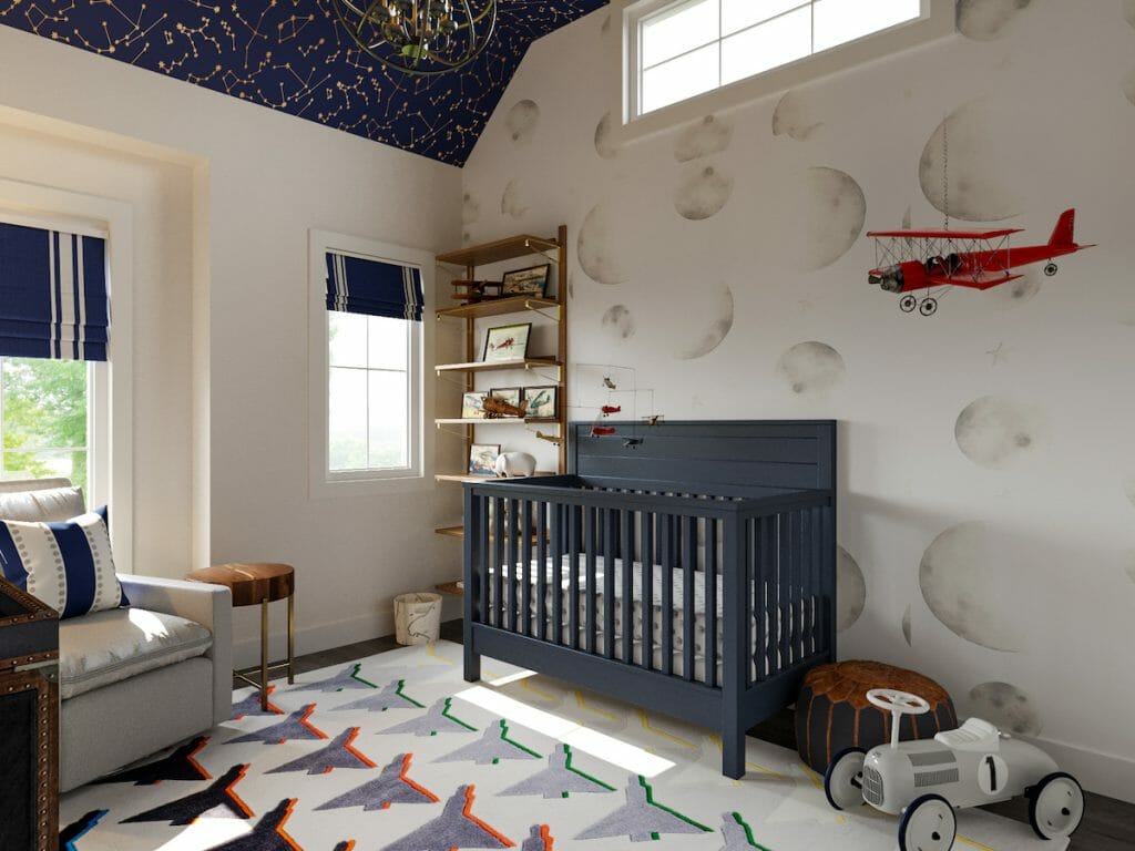 Before & After: Airplane Nursery Interior Design - Decorilla