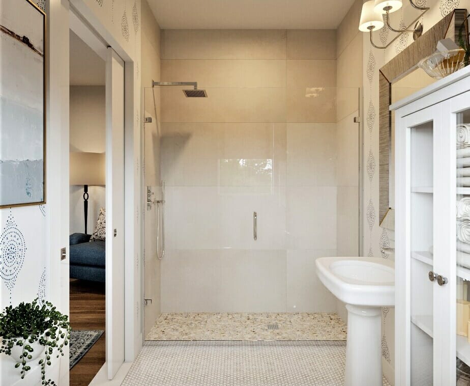 coastal bathroom shower