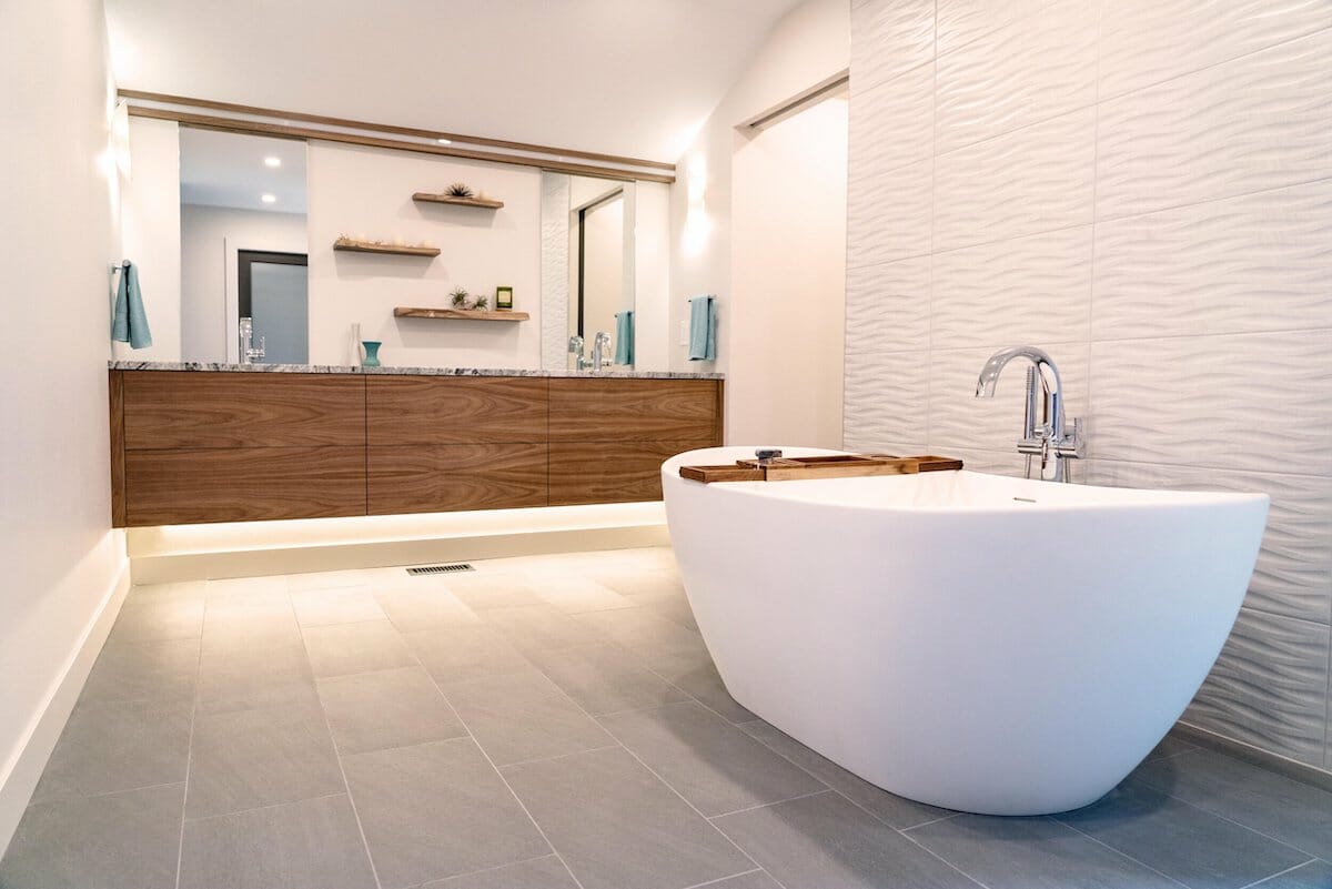 swanky bathroom remodel by one of the top colorado springs interior designers - design at play