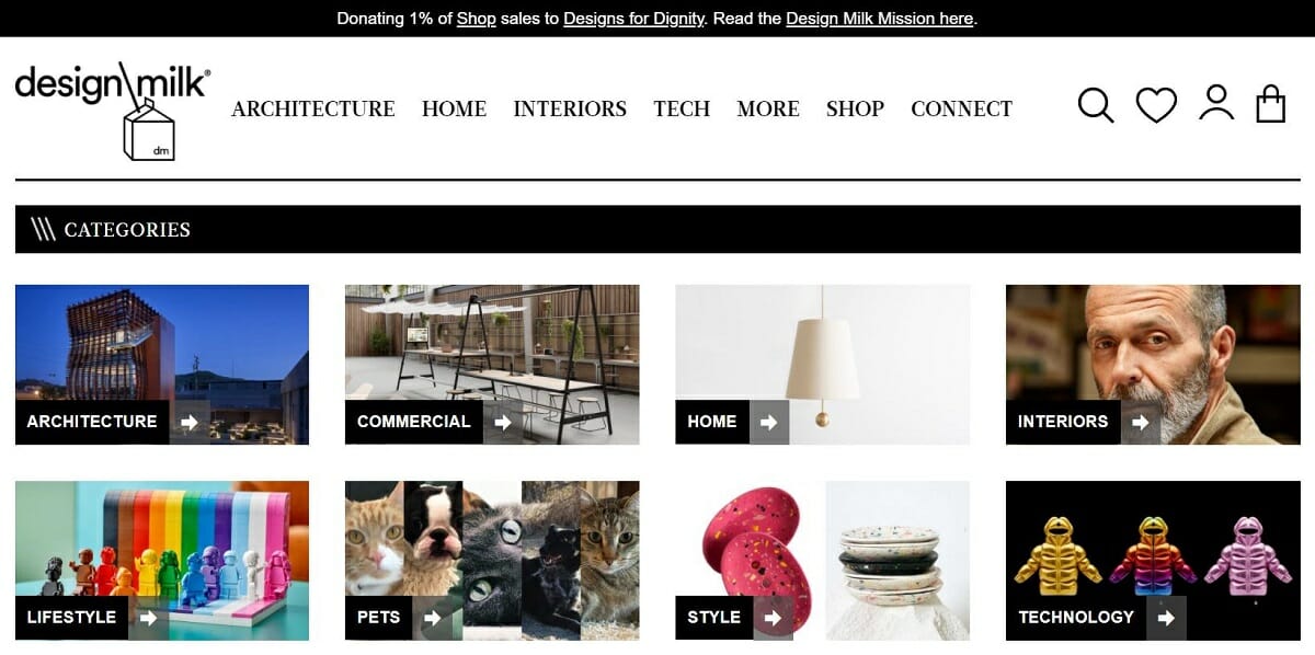 top interior design websites - Design Milk