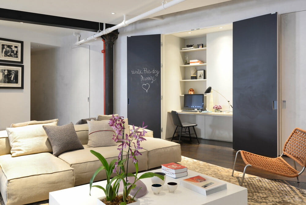 Hidden home office as interior decor trend 2022 - W Architects