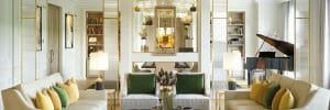 Hollywood glam living room by one of the top Las Vegas interior designers
