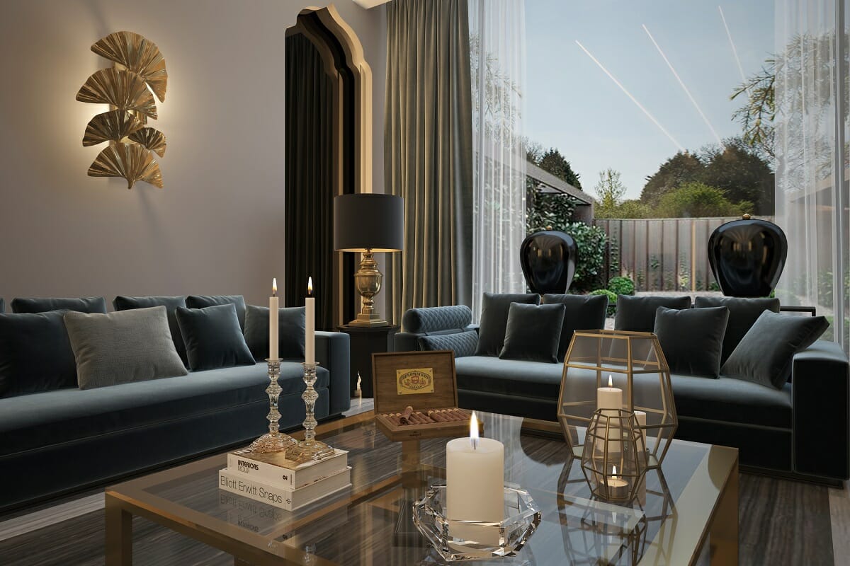 Lounge by online interior designer Nathalie Issa