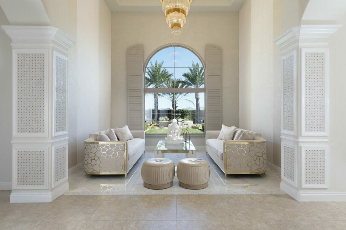 Minimal and modern living room interior design Las Vegas