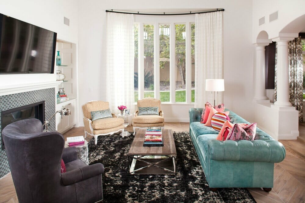 Modern living room by top Houzz interior designer Las Vegas, Peggy Scinta