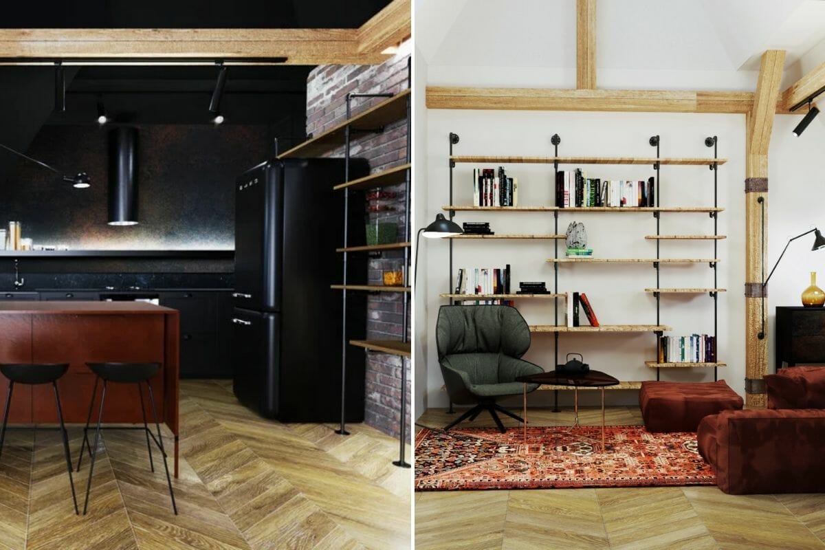 Patterned floor trend 2022 by Decorilla interior designer Kristina B
