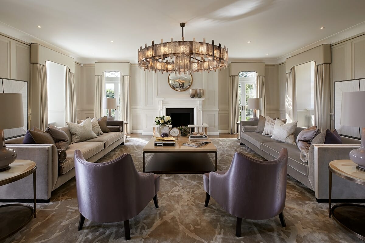 Traditional glam living room by decorilla interior decorator las vegas