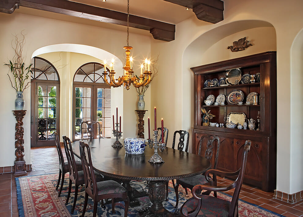 dining room before and after