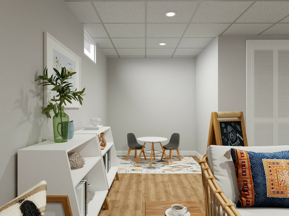 Boho interior design for a family lounge
