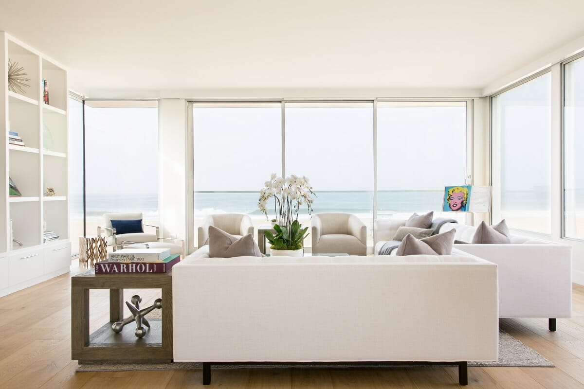 Coastal living room by one of the top Orlando interior designers and decorators